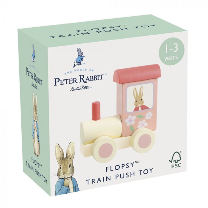Peter Rabbit Flopsy Wooden Train Push Toy
