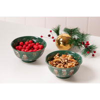 CHRISTMAS WONDERLAND GREEN 2PACK BOWL