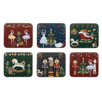 CHRISTMAS WONDERLAND COASTERS SET OF 6