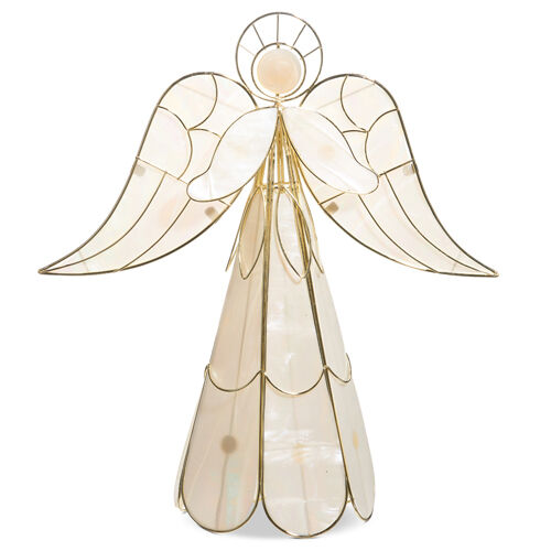 Capiz Angel Holiday Tidings  35cm