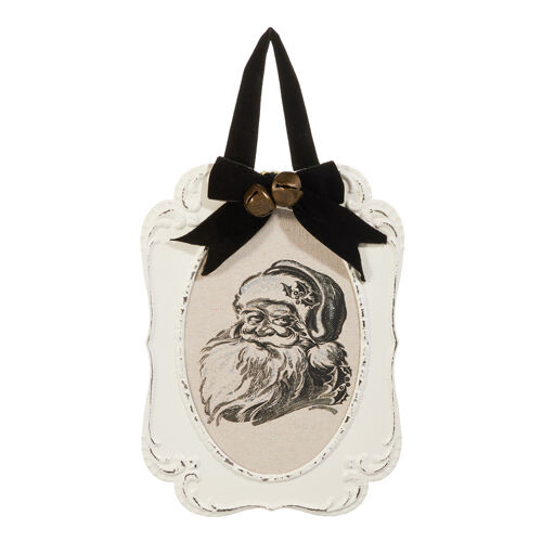 Deck The Halls Raz Imports Embossed Wall Art 12" - Santa