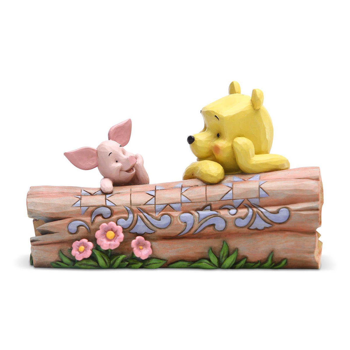 Jim Shore Disney Traditions Pooh & Piglet On Log - Truncated Conversation