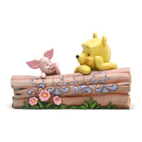 Jim Shore Disney Traditions Pooh & Piglet On Log - Truncated Conversation