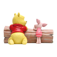Jim Shore Disney Traditions Pooh & Piglet On Log - Truncated Conversation