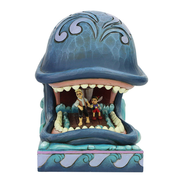 Jim Shore Disney Traditions - Monsro W/gepetto And Pinocchio - A Whale Of A Whale