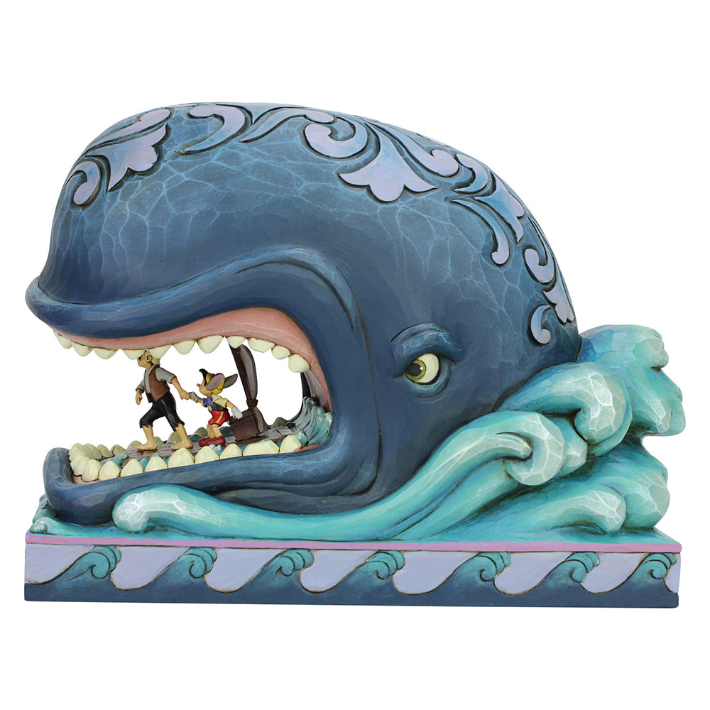 Jim Shore Disney Traditions - Monsro W/gepetto And Pinocchio - A Whale Of A Whale