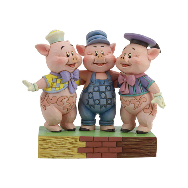 Jim Shore Disney Traditions - Three Little Pigs - Squealing Siblings