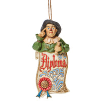 Jim Shore Wizard Of Oz - Scarecrow Diploma - Hanging