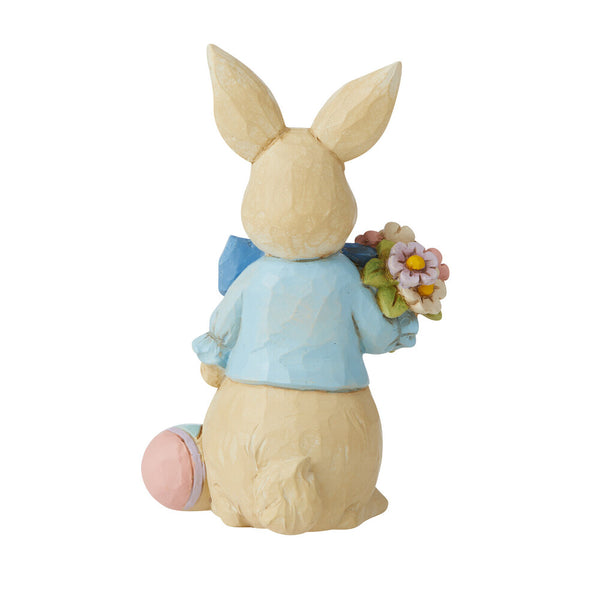 Jim Shore Heartwood Creek 10cm Mini Easter Bunny With Big Bow 