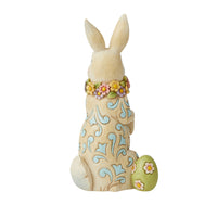 Jim Shore Heartwood Creek Bunny With Floral Wreath