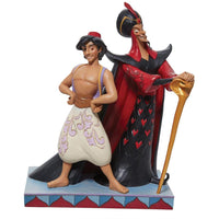 Jim Shore Disney Traditions - Aladdin And Jafar Good Vs Evil - Clever And Cruel