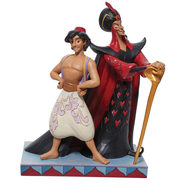 Jim Shore Disney Traditions - Aladdin And Jafar Good Vs Evil - Clever And Cruel