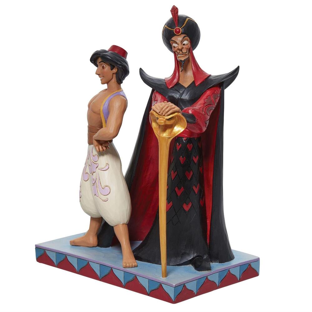 Jim Shore Disney Traditions - Aladdin And Jafar Good Vs Evil - Clever And Cruel