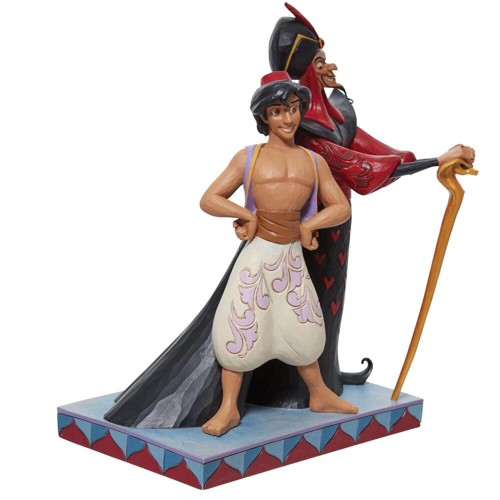 Jim Shore Disney Traditions - Aladdin And Jafar Good Vs Evil - Clever And Cruel