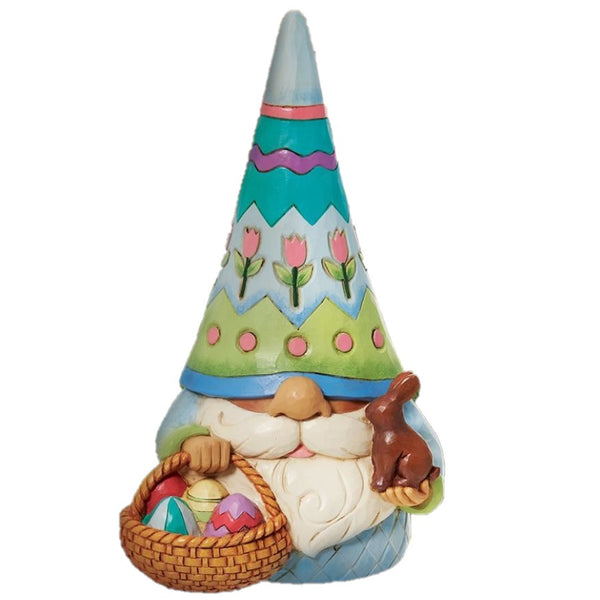 Jim Shore Heartwood Creek Easter Gnome With Basket Of Eggs -sweet Easter Charmer 
