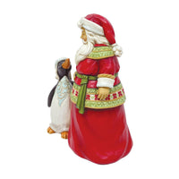 Jim Shore Heartwood Creek Santa With Penguin Dear Santa I've Been Good 