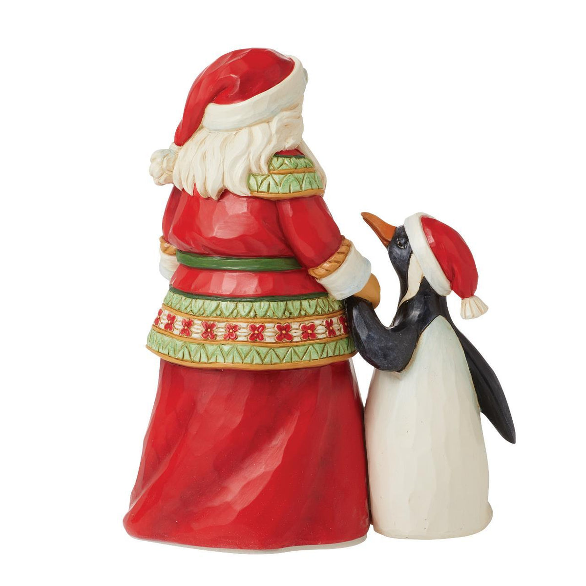 Jim Shore Heartwood Creek Santa With Penguin Dear Santa I've Been Good 