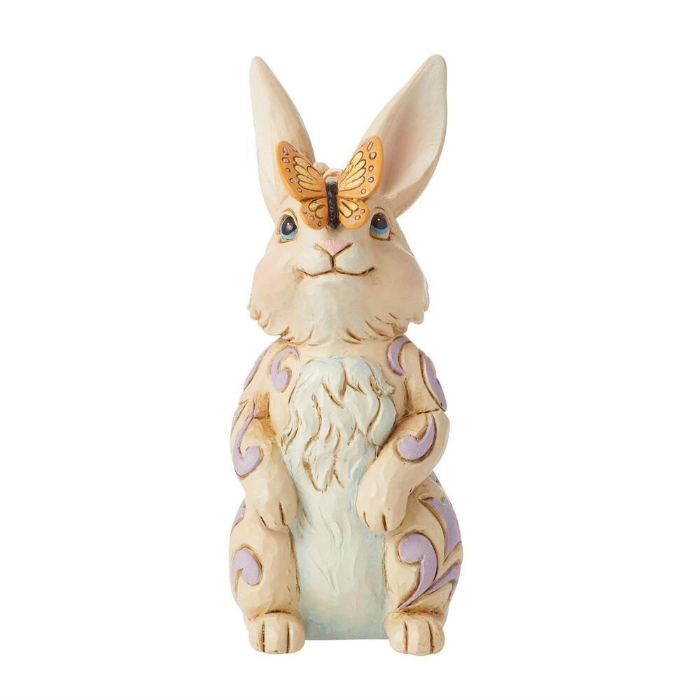 Jim Shore Heartwood Creek Bunny W/butterfly 8cm 