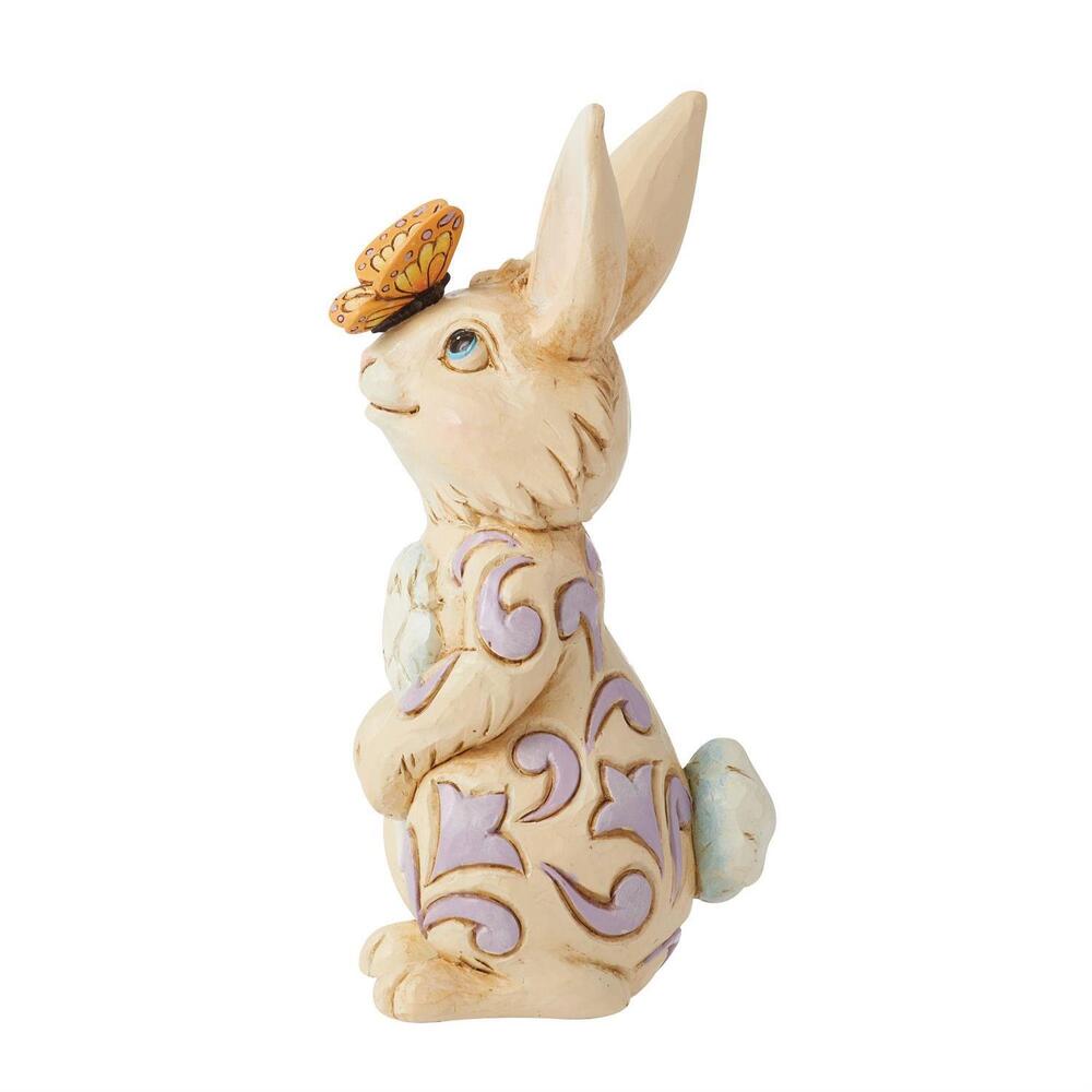 Jim Shore Heartwood Creek Bunny W/butterfly 8cm 