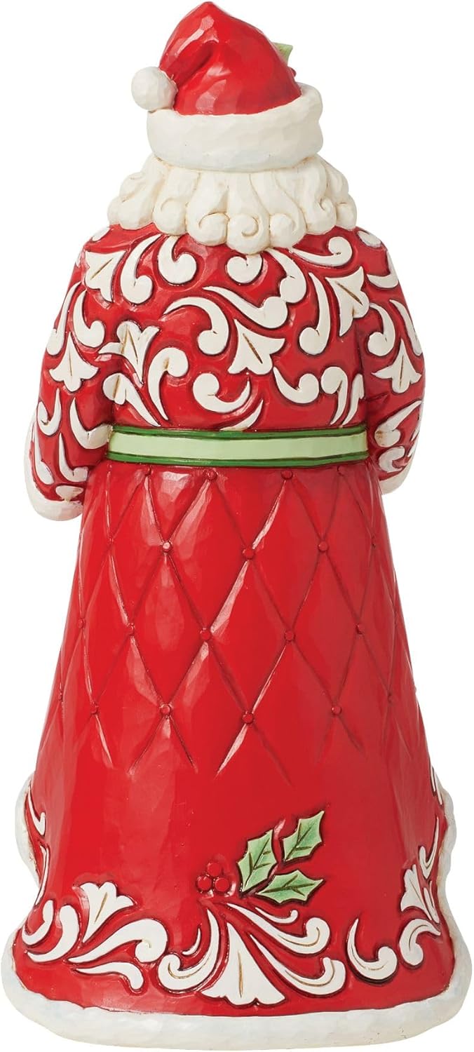 Jim Shore Heartwood Creek Santa With Sisal Wreath Just Winter-ful