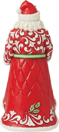 Jim Shore Heartwood Creek Santa With Sisal Wreath Just Winter-ful