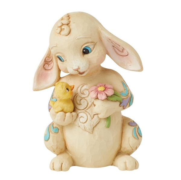 Jim Shore Heartwood Creek Bunny With Chick Mini