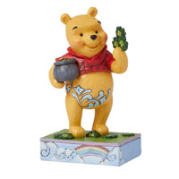 Jim Shore Disney Traditions Pooh With Clover & Pot - Lucky Oi' Bear