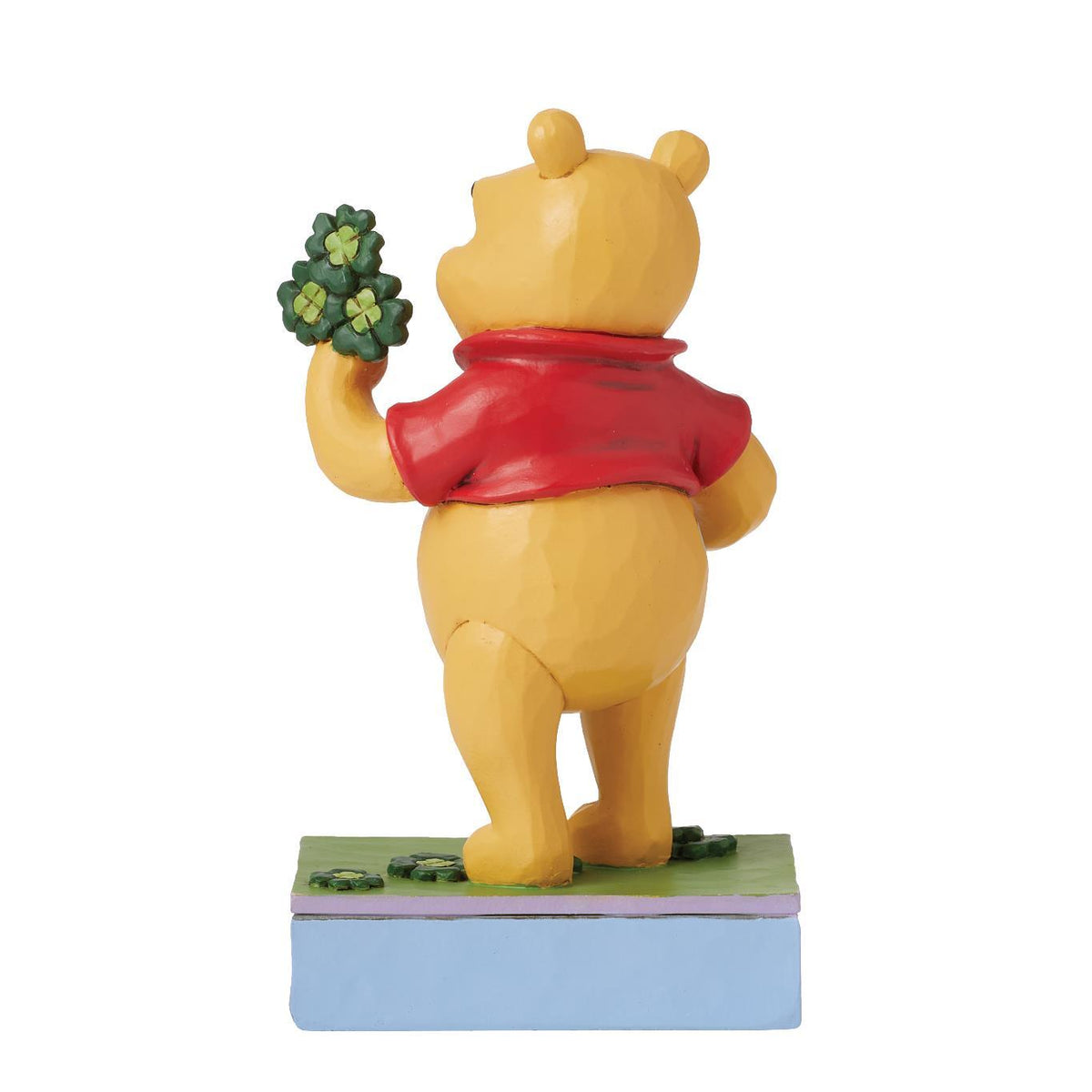 Jim Shore Disney Traditions Pooh With Clover & Pot - Lucky Oi' Bear
