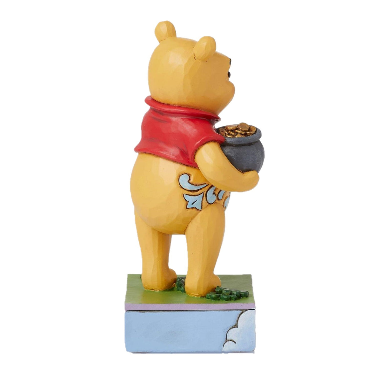 Jim Shore Disney Traditions Pooh With Clover & Pot - Lucky Oi' Bear