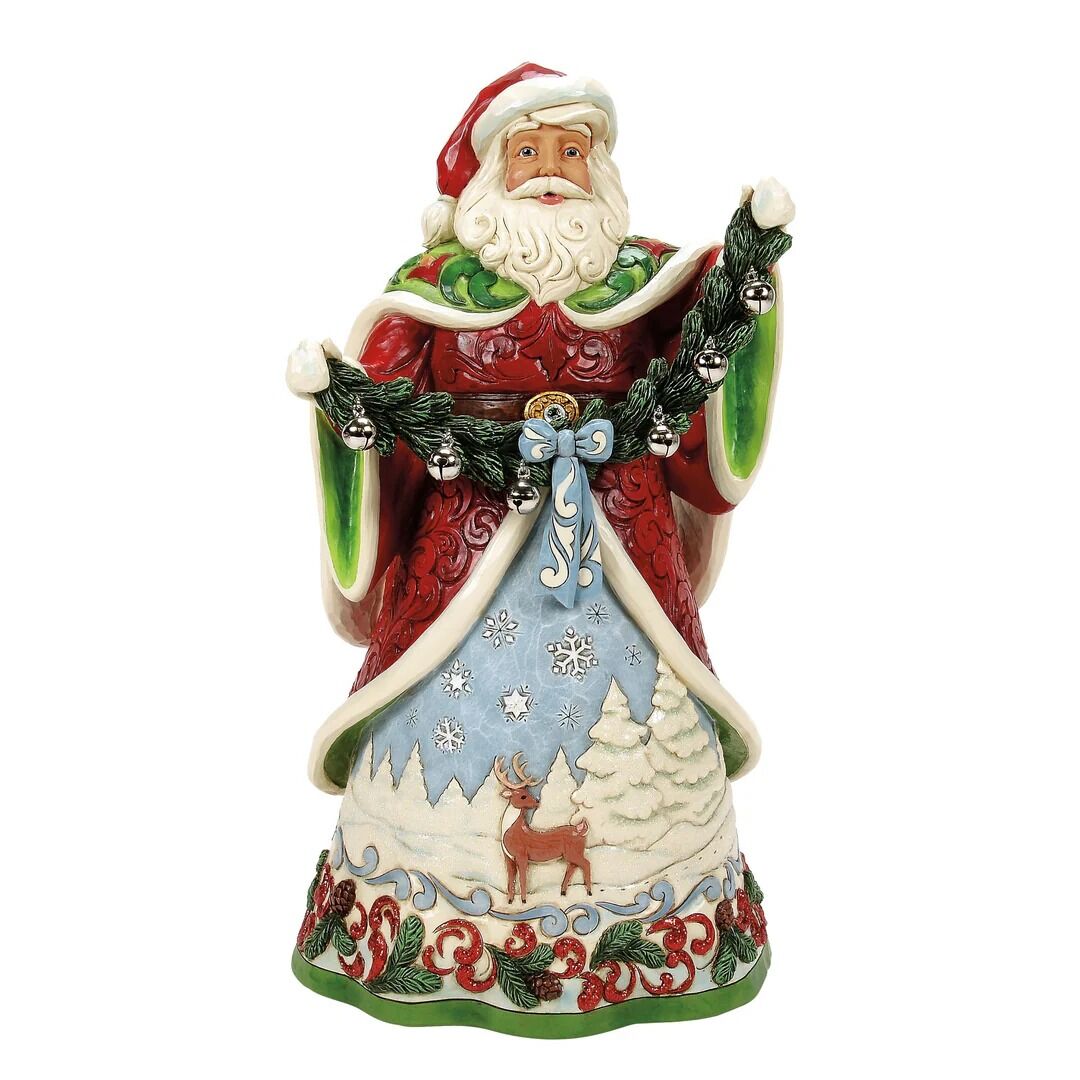 Jim Shore Heartwood Creek Santa With Bells - Claus For Celebration