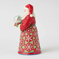 Jim Shore Heartwood Creek Santa With Snowman Dome - Frosty Keepsake
