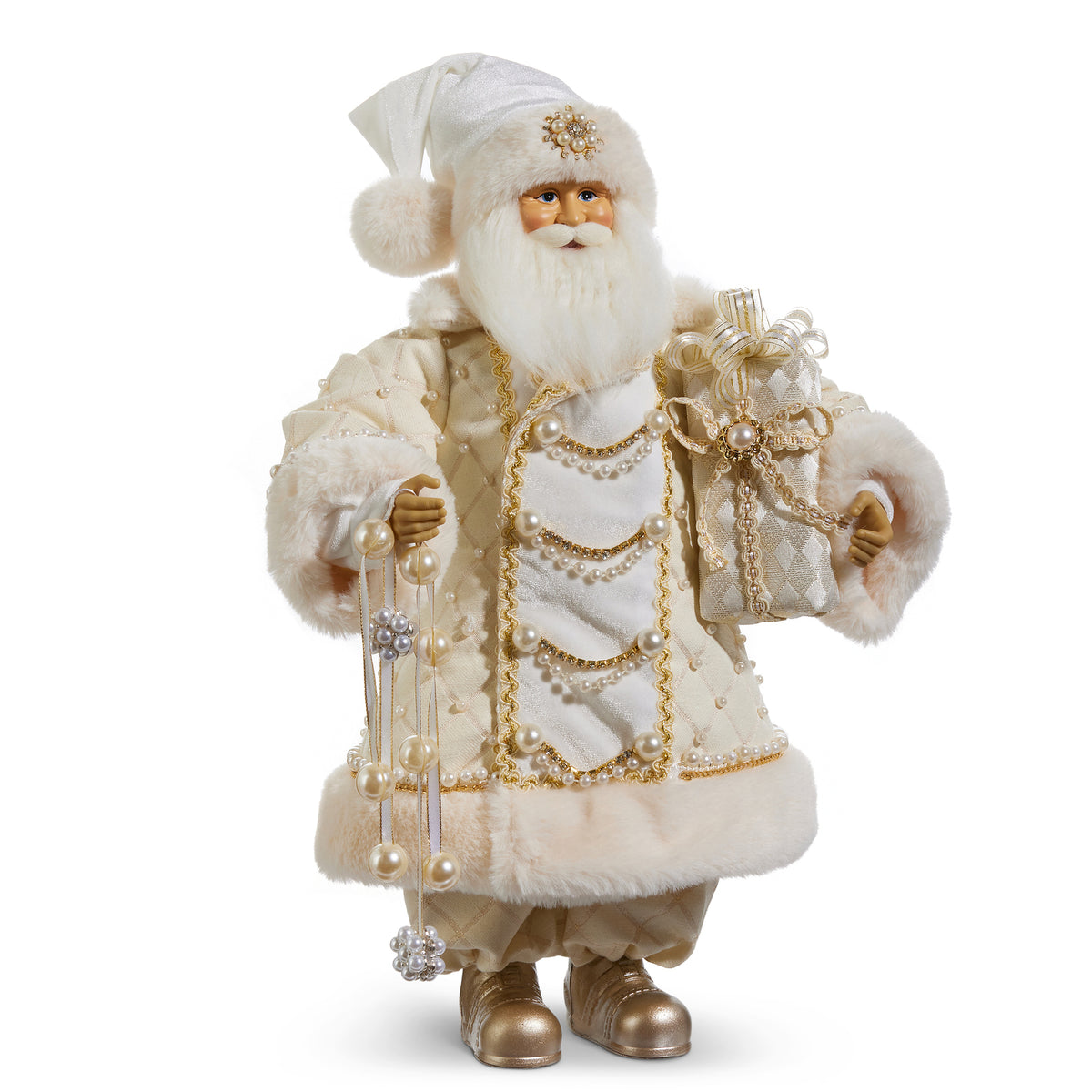 Santa Pere Noel With Pearls Champagne 18"