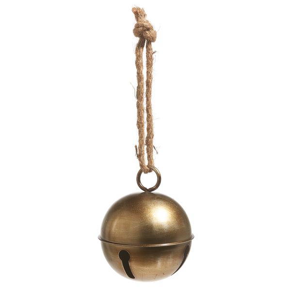 Bell Ornament Winterberry 7'' Antique Gold