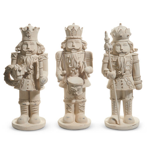 Nutcracker White Decoration Set Of 3