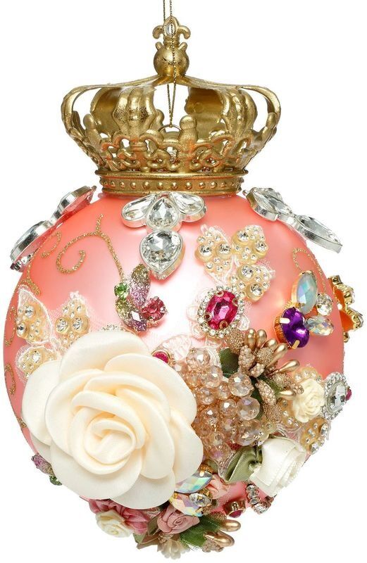Mark Roberts Crown Jewel Egg Pink Hanging Ornament