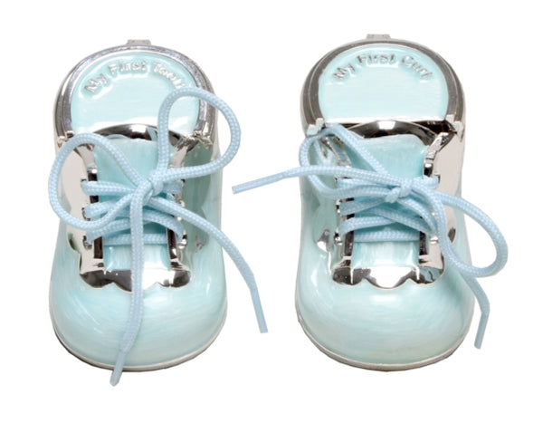 Trinket Box Baby Boy Boots Blue