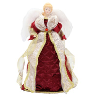 Christmas Angel Tree Topper Quilted Burgundy 40cm