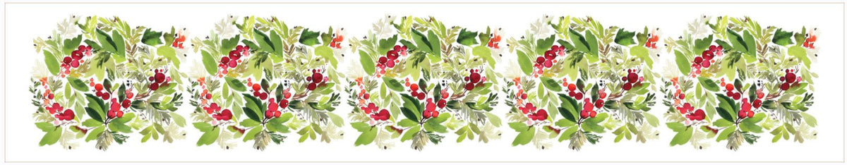 CRISTMAS TABLE RUNNER NATIVE FLORAL 