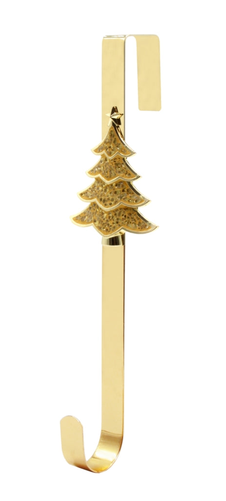 Christmas Wreath Hanger - Tree - Gold 37cm