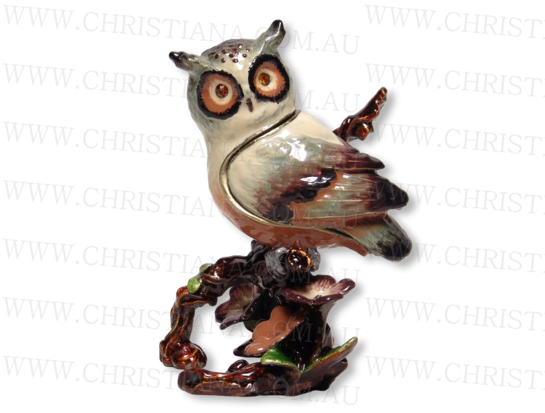 Trinket Box - Owl On Branch 