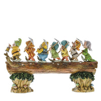 Jim Shore Disney Traditions - Snow White And Seven Dwarfs - Seven Dwarfs On A Log