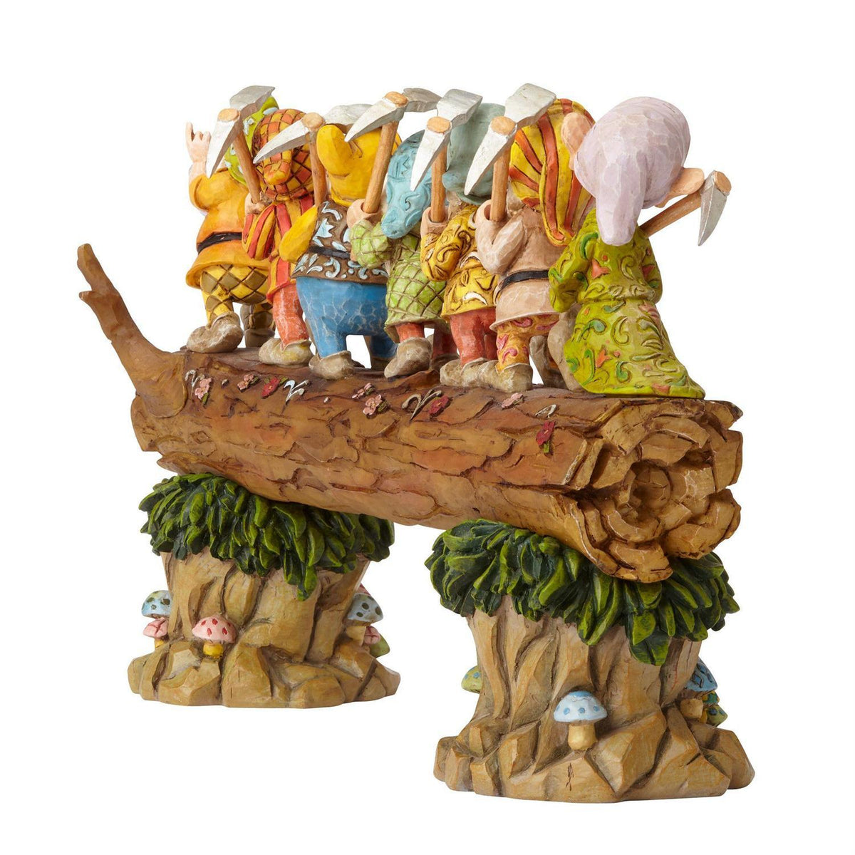 Jim Shore Disney Traditions - Snow White And Seven Dwarfs - Seven Dwarfs On A Log