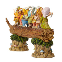 Jim Shore Disney Traditions - Snow White And Seven Dwarfs - Seven Dwarfs On A Log