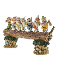 Jim Shore Disney Traditions - Snow White And Seven Dwarfs - Seven Dwarfs On A Log