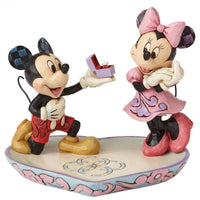 Jim Shore Disney Traditions - Mickey And Minnie Mouse - Mickey Proposing To Minnie