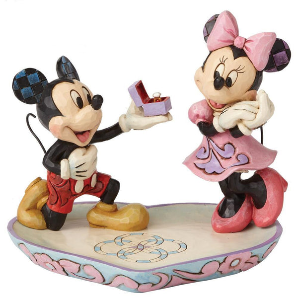 Jim Shore Disney Traditions - Mickey And Minnie Mouse - Mickey Proposing To Minnie