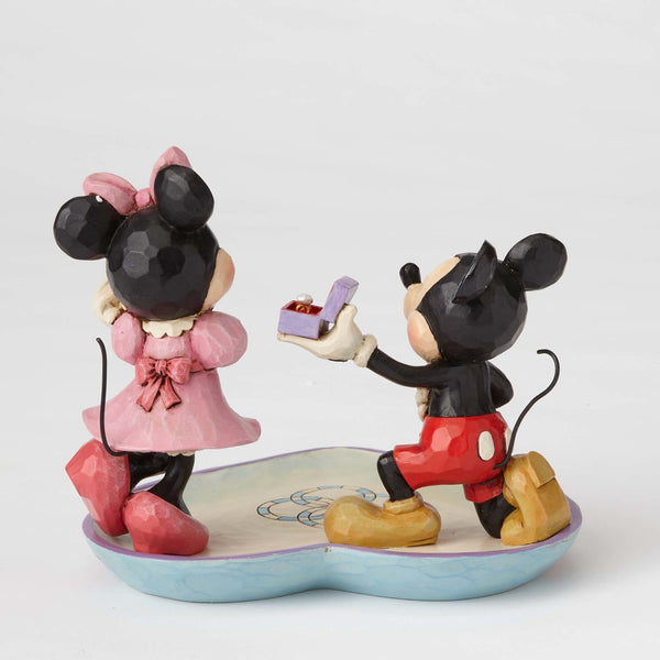 Jim Shore Disney Traditions - Mickey And Minnie Mouse - Mickey Proposing To Minnie