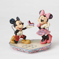 Jim Shore Disney Traditions - Mickey And Minnie Mouse - Mickey Proposing To Minnie