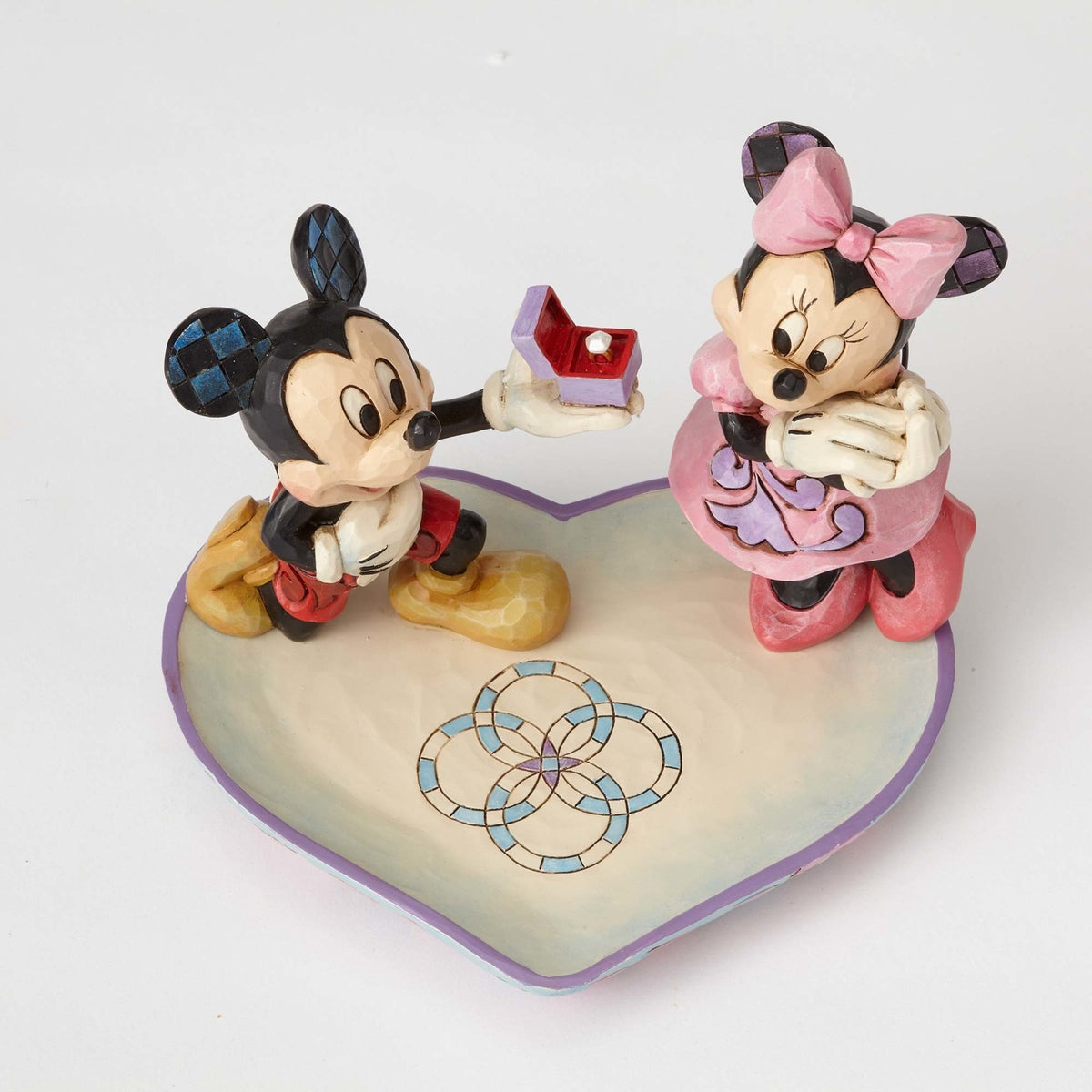Jim Shore Disney Traditions - Mickey And Minnie Mouse - Mickey Proposing To Minnie