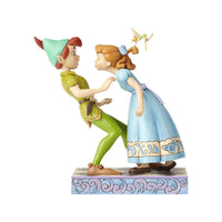 Jim Shore Disney Traditions - Peter Wendy And Tinkerbell - An Unexpected Kiss
